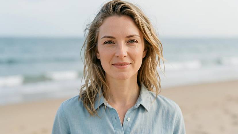 Vegan wool alternative jumper made from Tencel and hemp in a bright UK home, cruelty-free knitwear
